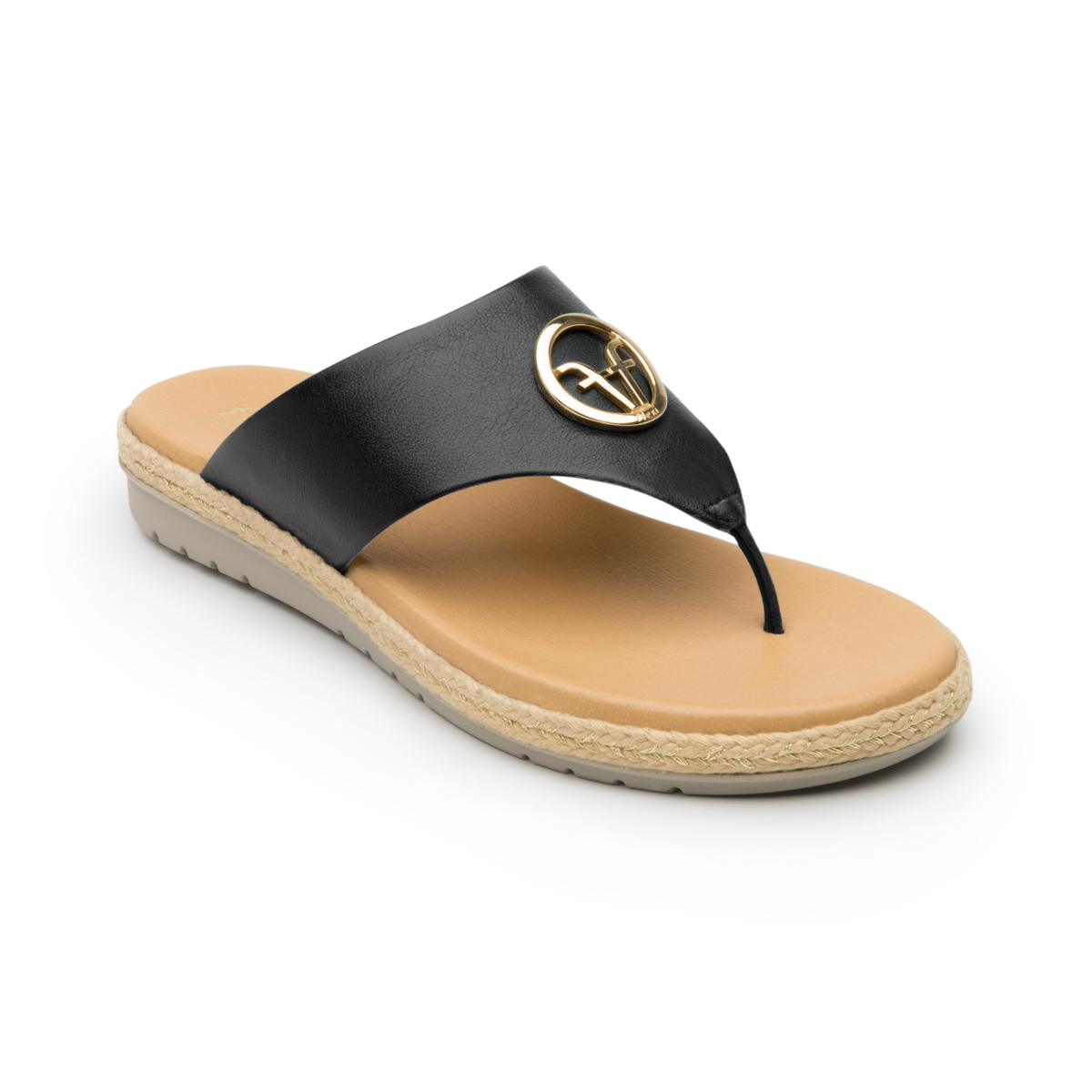 Sandalia Casual Flexi para Mujer con Suela Extra Ligera Estilo 100214 Negro