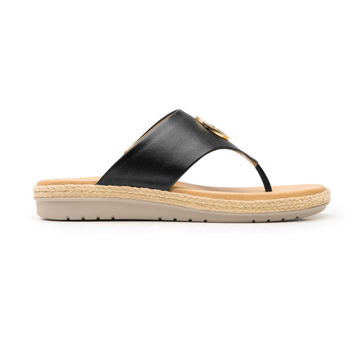 Sandalia Casual Flexi para Mujer con Suela Extra Ligera Estilo 100214 Negro