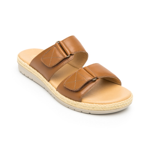 Women's Velcro Sandal Style 100222 Tan