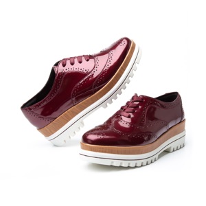 Women's Trendy Casual Flexi Shoe with Creeper Sole - Style 101103 Wine Women's Trendy Casual Flexi Shoe with Creeper Sole - Style 101103 Wine