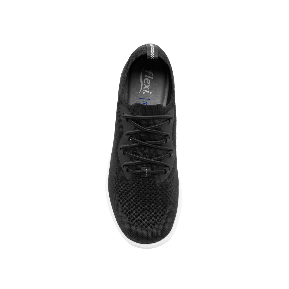 Women's Casual Sport Flexi Self-Adjusting Sneaker - Style 101303 Black