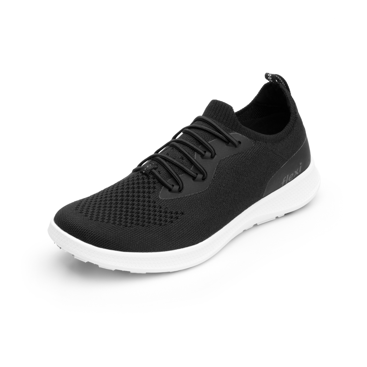 Women's Casual Sport Flexi Self-Adjusting Sneaker - Style 101303 Black