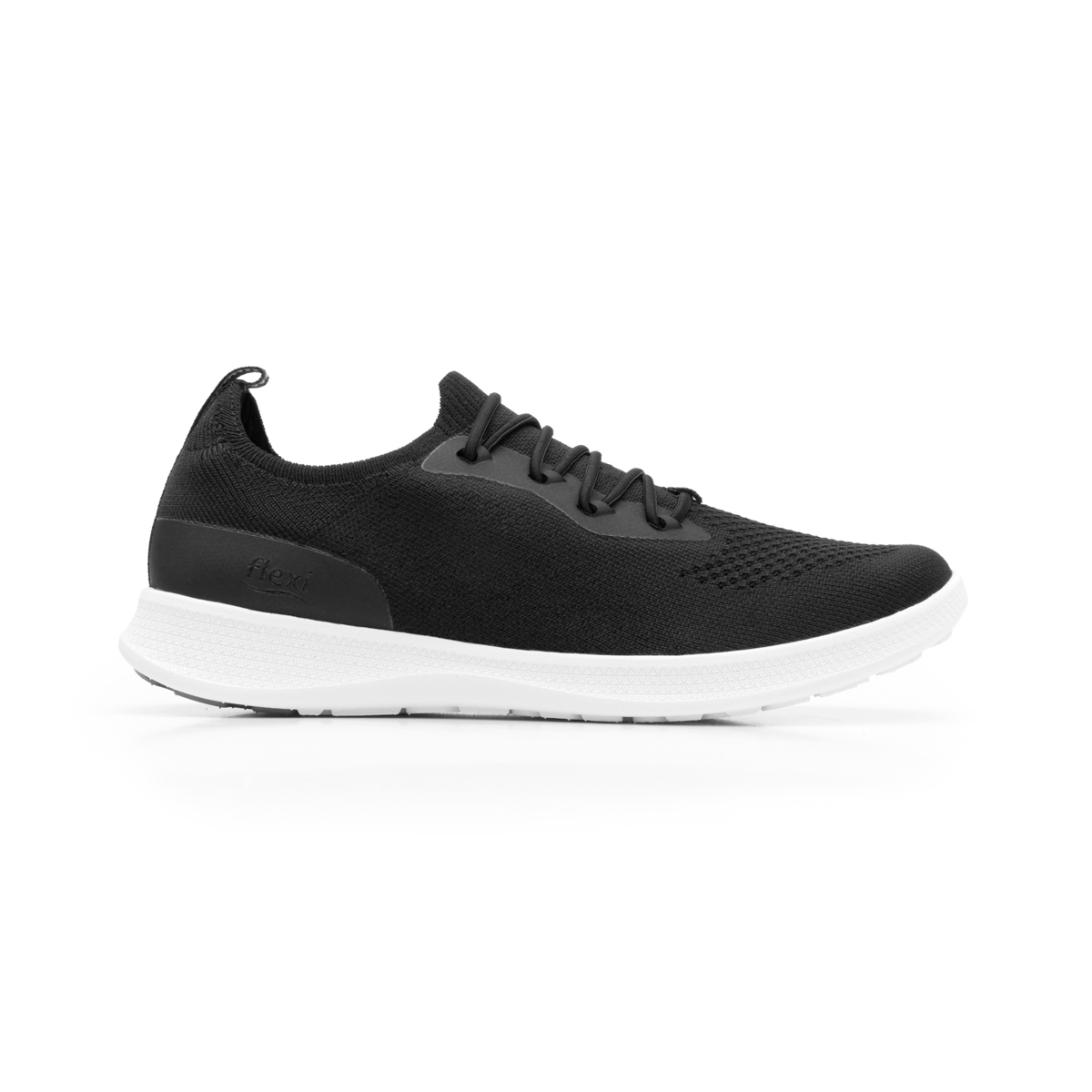 Women's Casual Sport Flexi Self-Adjusting Sneaker - Style 101303 Black