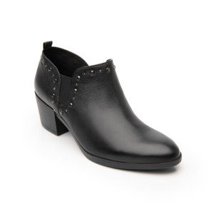 Botín De Tacón Flexi para Mujer con Aplicaciones Modernas Estilo 102211 Negro Botín De Tacón Flexi para Mujer con Aplicaciones Modernas Estilo 102211 Negro