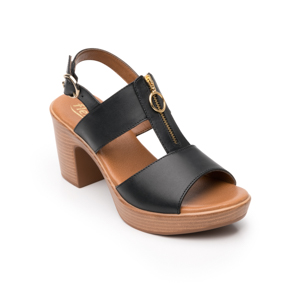 Sandalia Casual Flexi Con Cierre Frontal Para Mujer - Estilo 102903 Negro Sandalia Casual Flexi Con Cierre Frontal Para Mujer - Estilo 102903 Negro