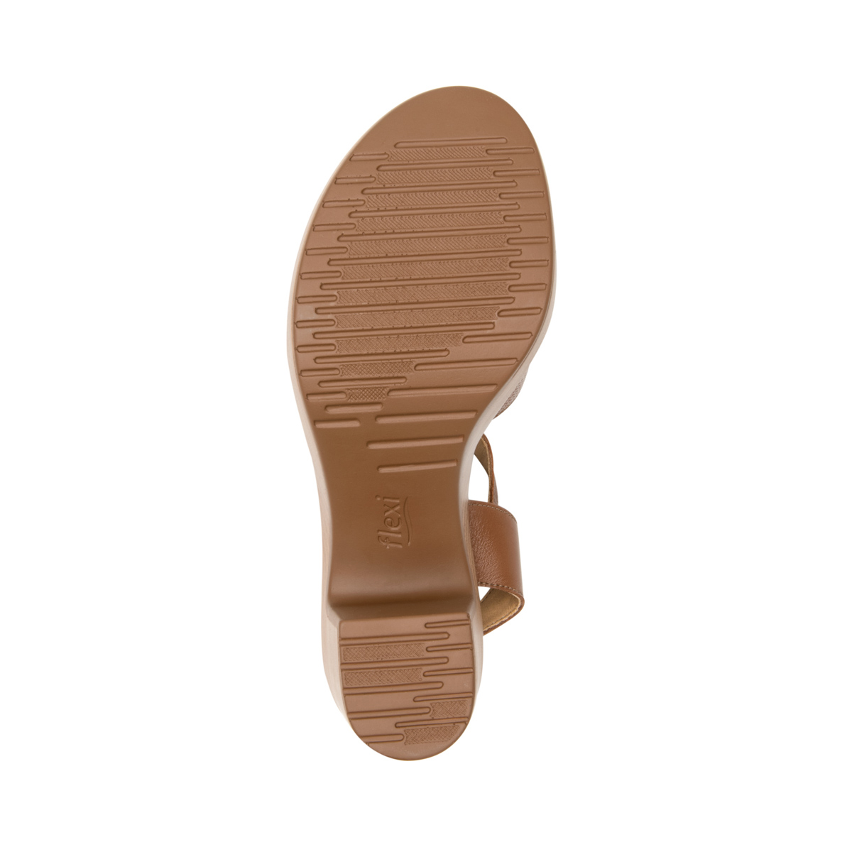 Sandalia Con Tacón Flexi para Mujer Estilo 102912 Tan