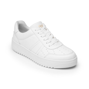 Women's Flexi Casual Sneaker with Comfort Pad Style 103504 White