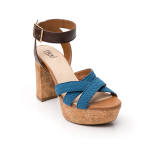 Sandalia Urbana Flexi Con Plataforma Extra Para Mujer - Estilo 103701 Azul Sandalia Urbana Flexi Con Plataforma Extra Para Mujer - Estilo 103701 Azul