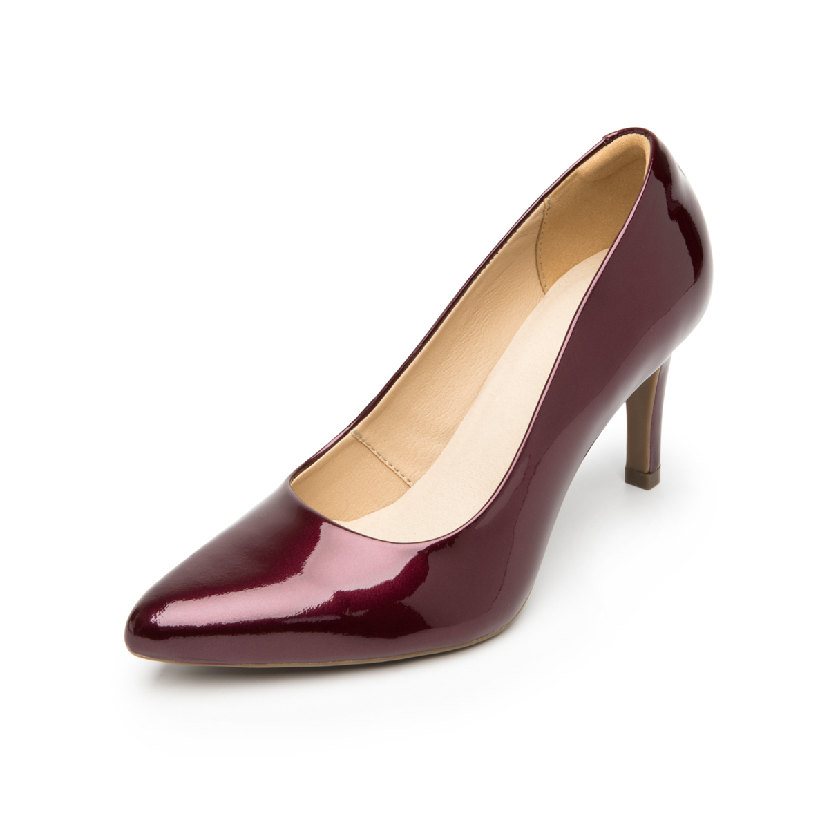 Zapatilla Puntal Charol Flexi para Mujer con Plantilla Transpirable Estilo 104505 Vino