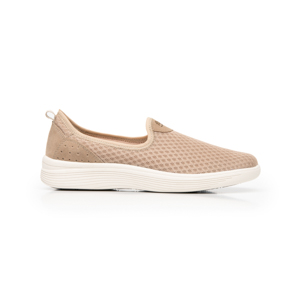 Women's Flexi Mesh Slip On with Extra Lightweight Style 104901 Beige Sole