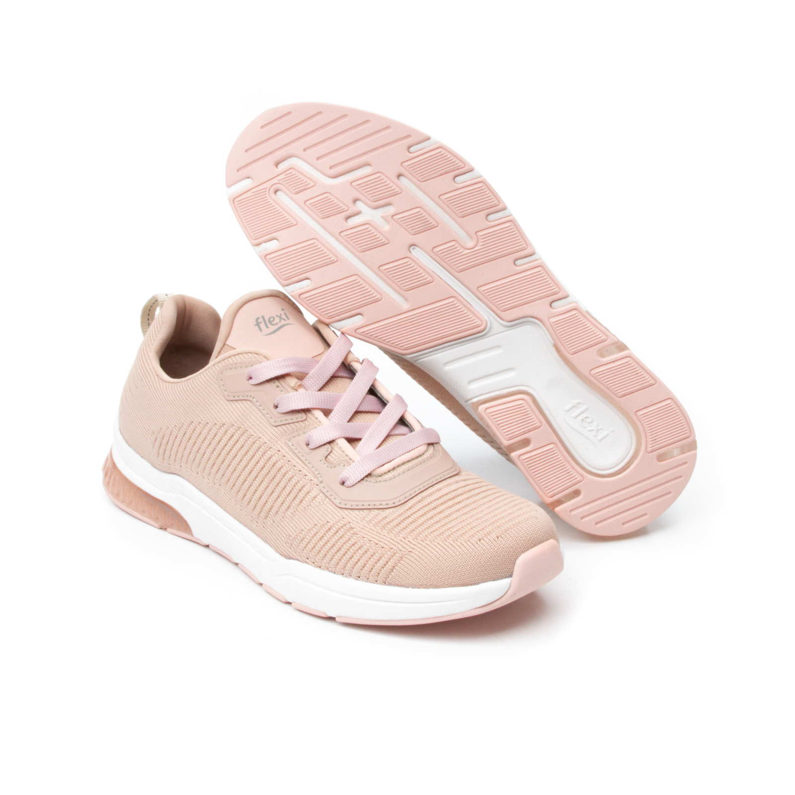 Sneaker Tejido Flexi para Mujer con Sistema Recovery Form Estilo Rosa | Flexi Site USA