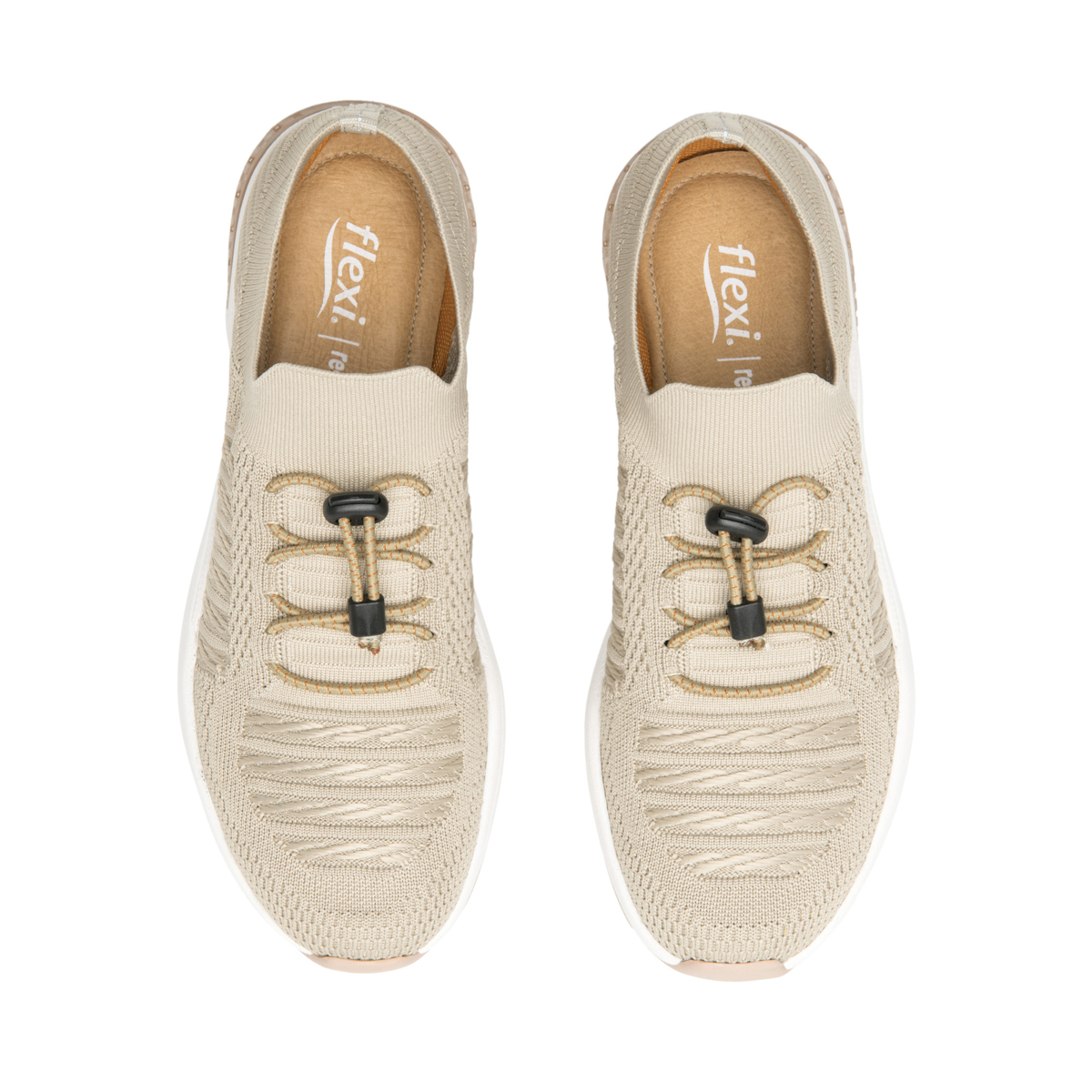 Sneaker Flexi para Mujer con Recovery Form Estilo 105110 Beige