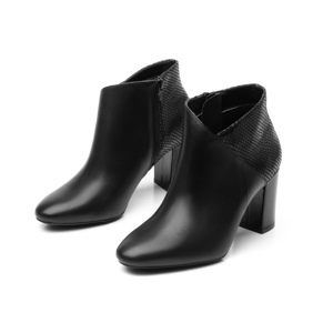 Botín Con Víbora Flexi para Mujer con Tacón Robusto Estilo 106007 Negro Botín Con Víbora Flexi para Mujer con Tacón Robusto Estilo 106007 Negro