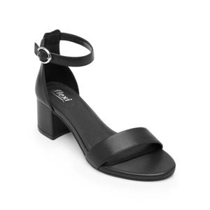 Women's Heeled Sandal Style 106411 Black Matte