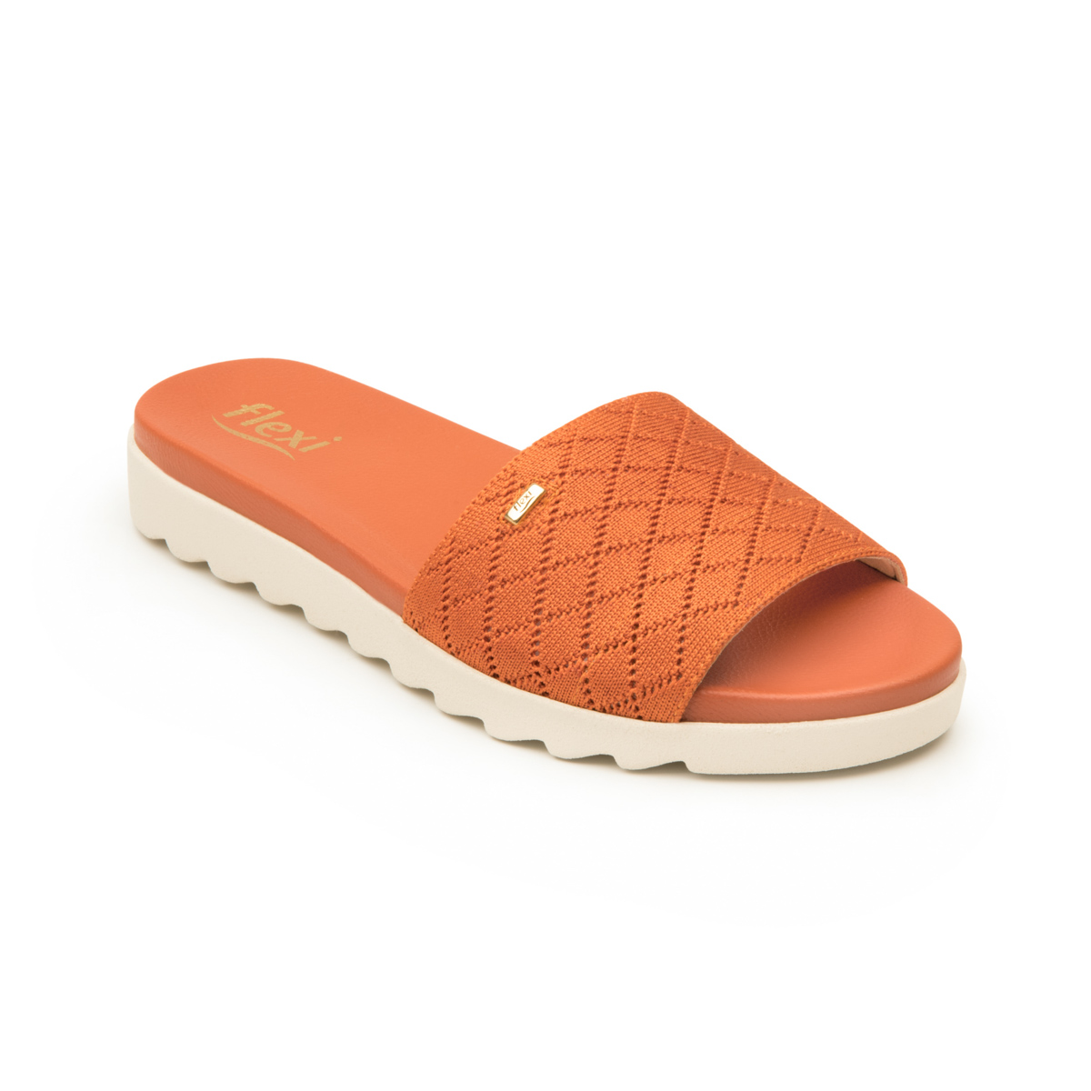Sandalia Casual Flexi para Mujer con Plantilla Confortable Estilo 107101 Naranja