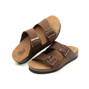 Women's Flexi Casual Sandal with Anatomical Insole Style 107401 Coffee