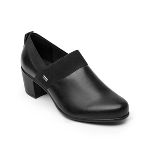 Zapato Casual De Tacón Flexi para Mujer con Autoajuste Estilo 110402 Negro