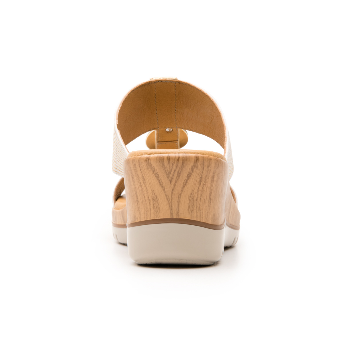 Sandalia Con Plataforma Y Herraje Flexi para Mujer con Autoajuste Estilo 113306 Oro
