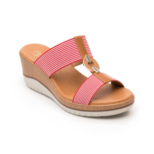 Sandalia Con Plataforma Y Herraje Flexi para Mujer con Autoajuste Estilo 113306 Rojo Sandalia Con Plataforma Y Herraje Flexi para Mujer con Autoajuste Estilo 113306 Rojo