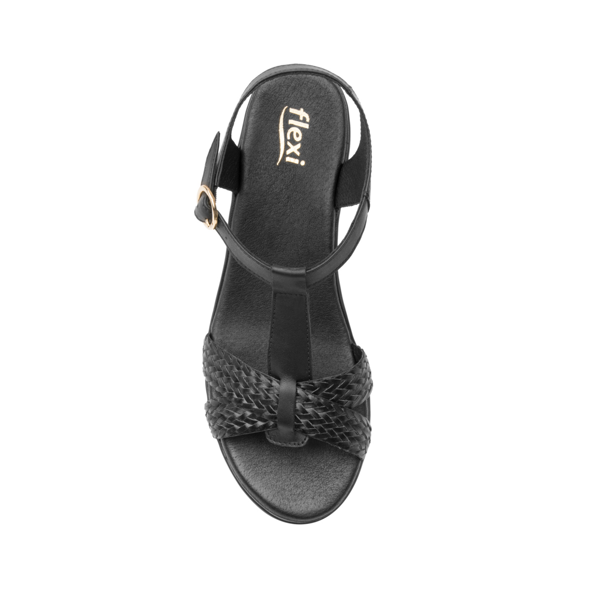 Sandalia Con Plataforma Flexi para Mujer Estilo 113307 Negro