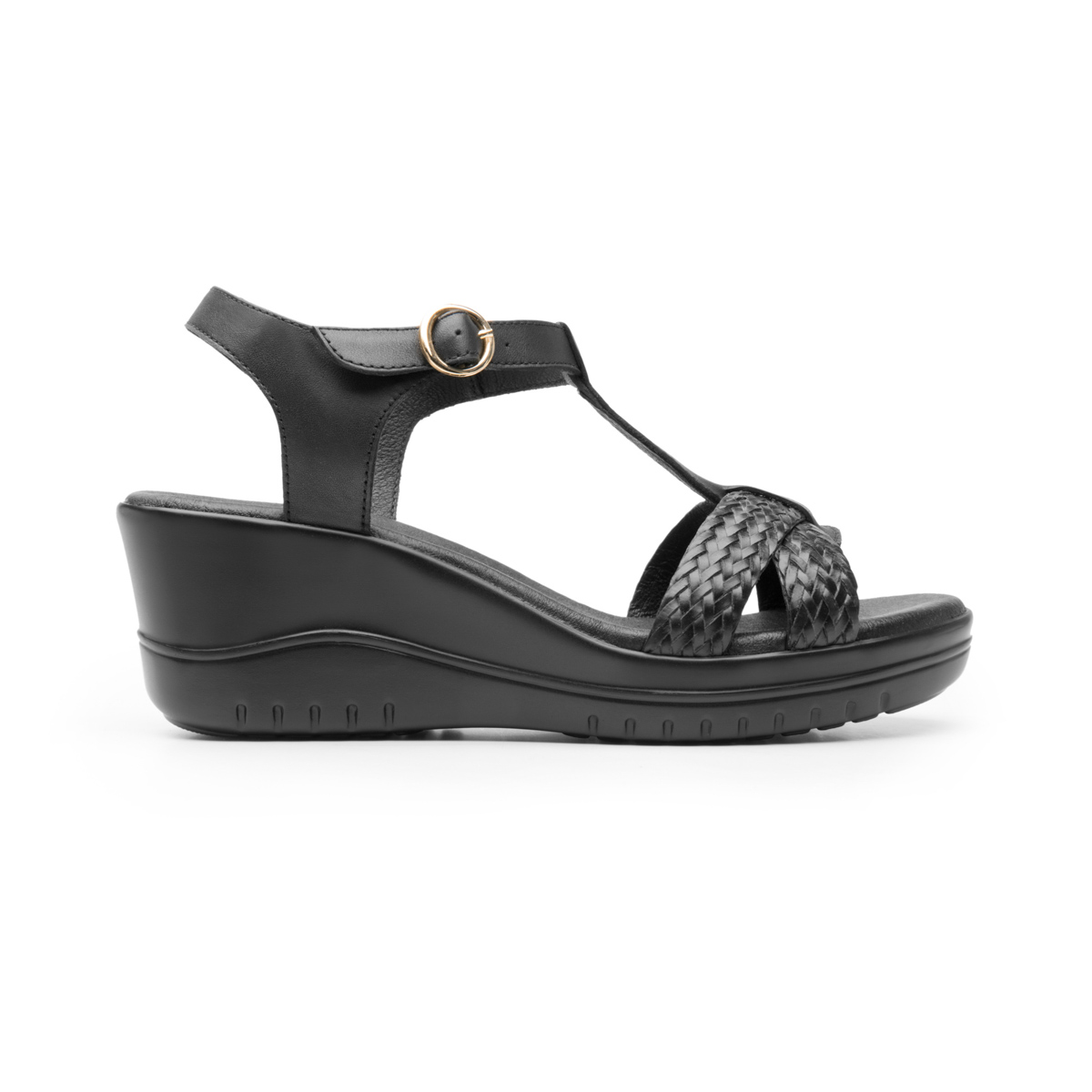 Sandalia Con Plataforma Flexi para Mujer Estilo 113307 Negro