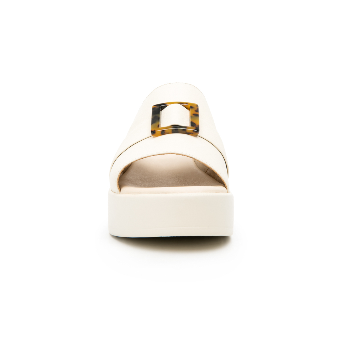 Sandalia Plataforma Corrida Flexi para Mujer con Plantilla Transpirable Estilo 115305 Hueso