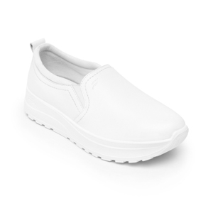 Sneaker Slip On Flexi para Mujer con Acabado Tamporeado Estilo 117207 Blanco