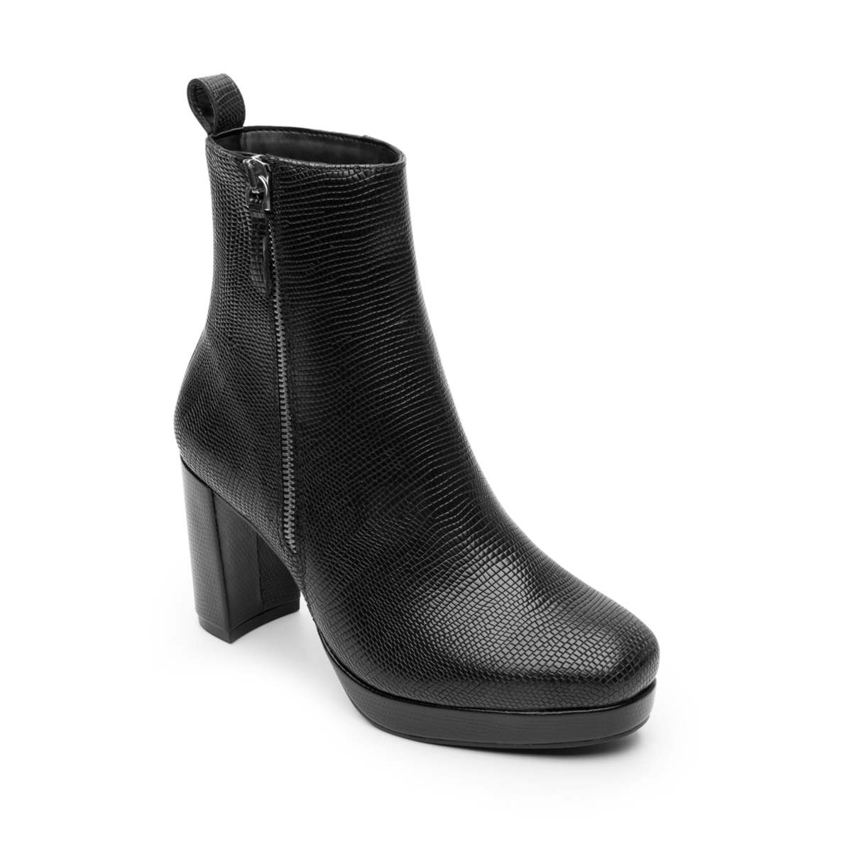 Women's Bootie with External Zipper Style 118901 Black
