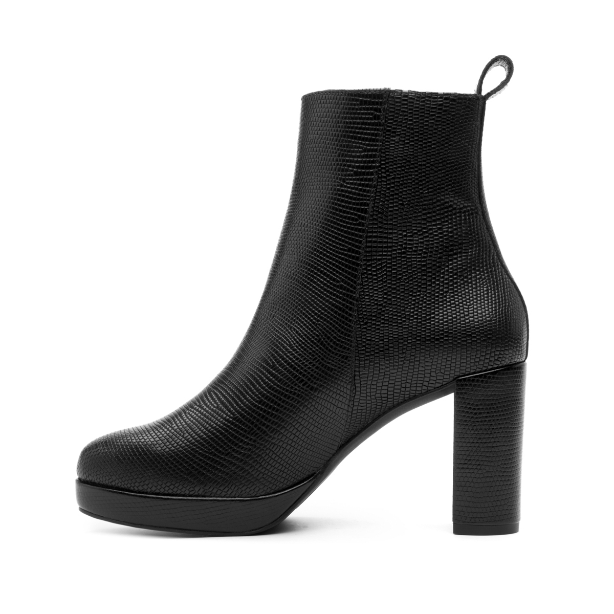 Women's Bootie with External Zipper Style 118901 Black