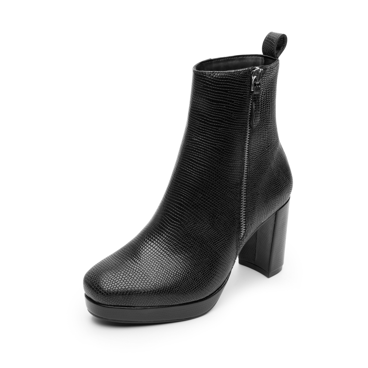 Women's Bootie with External Zipper Style 118901 Black