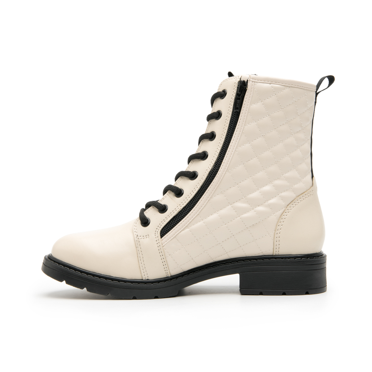 Women's Boot with Inner Zipper Style 119101 Cream