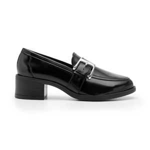 Women's Heeled Loafer Style 119507  Black