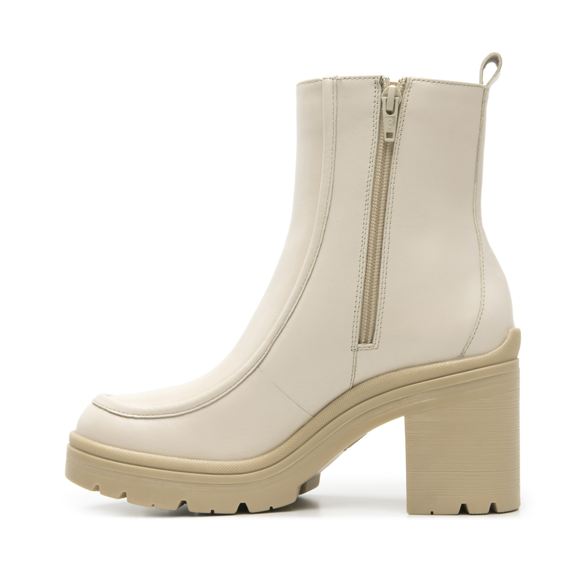 Bota Semivestir Flexi para Mujer con Cierre Interno Estilo 119606 Beige