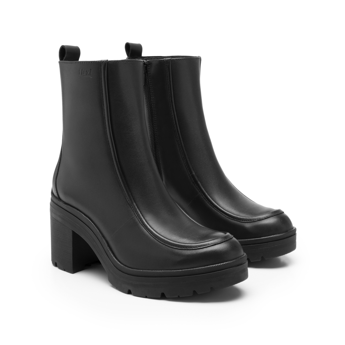 Bota Semivestir Flexi para Mujer con Cierre Interno Estilo 119606 Negro