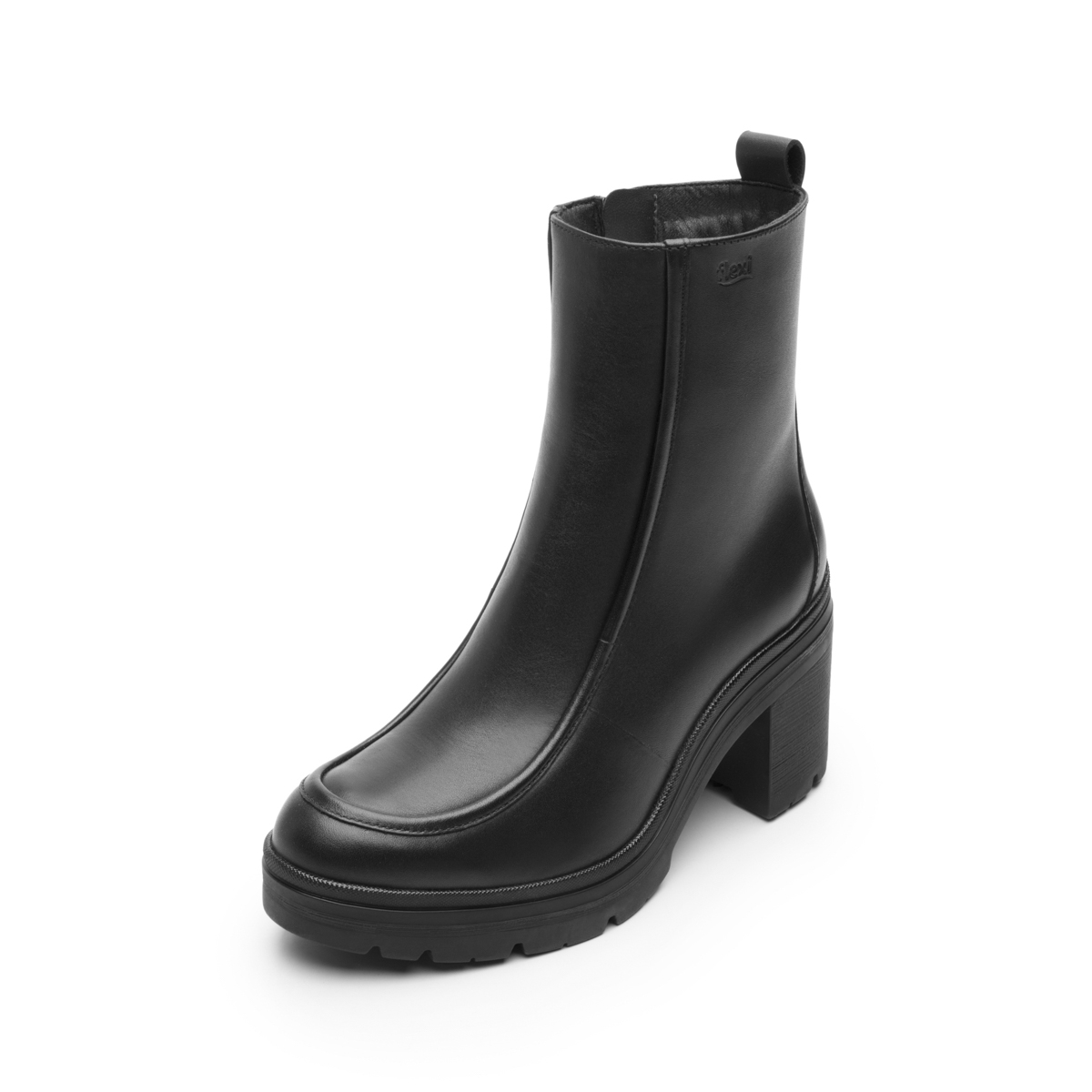 Bota Semivestir Flexi para Mujer con Cierre Interno Estilo 119606 Negro
