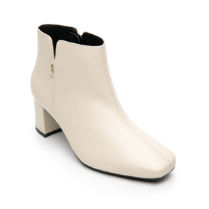 Women's Ankle Boots with Internal Zipper Style 119703 Beige