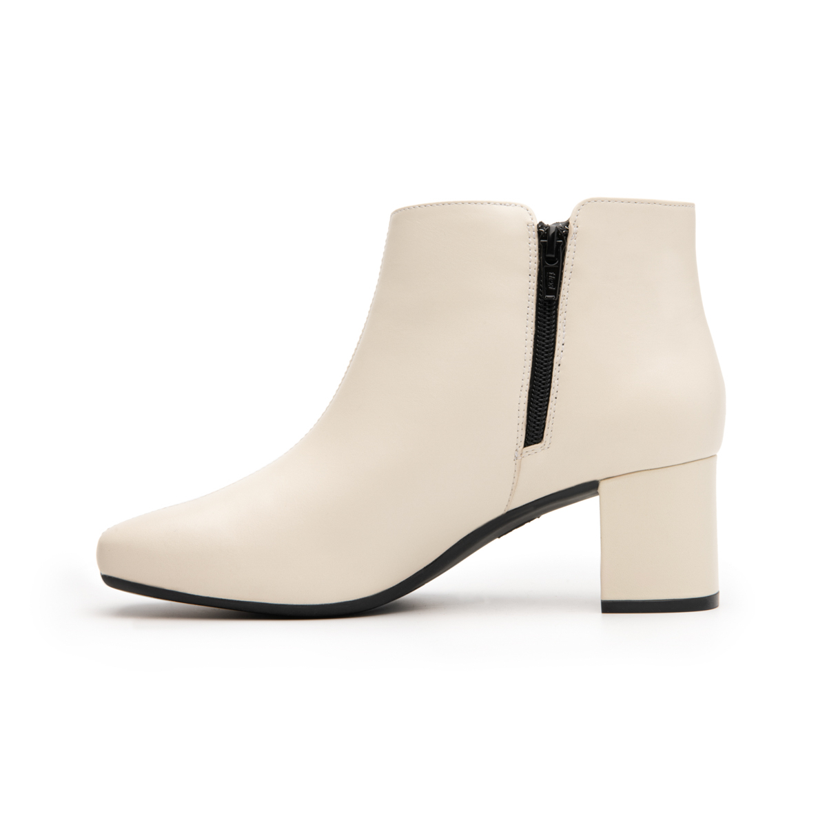 Women's Ankle Boots with Internal Zipper Style 119703 Beige