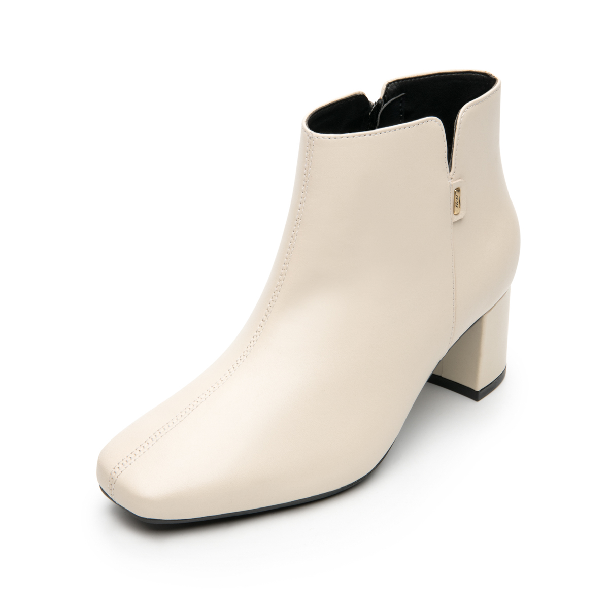 Women's Ankle Boots with Internal Zipper Style 119703 Beige