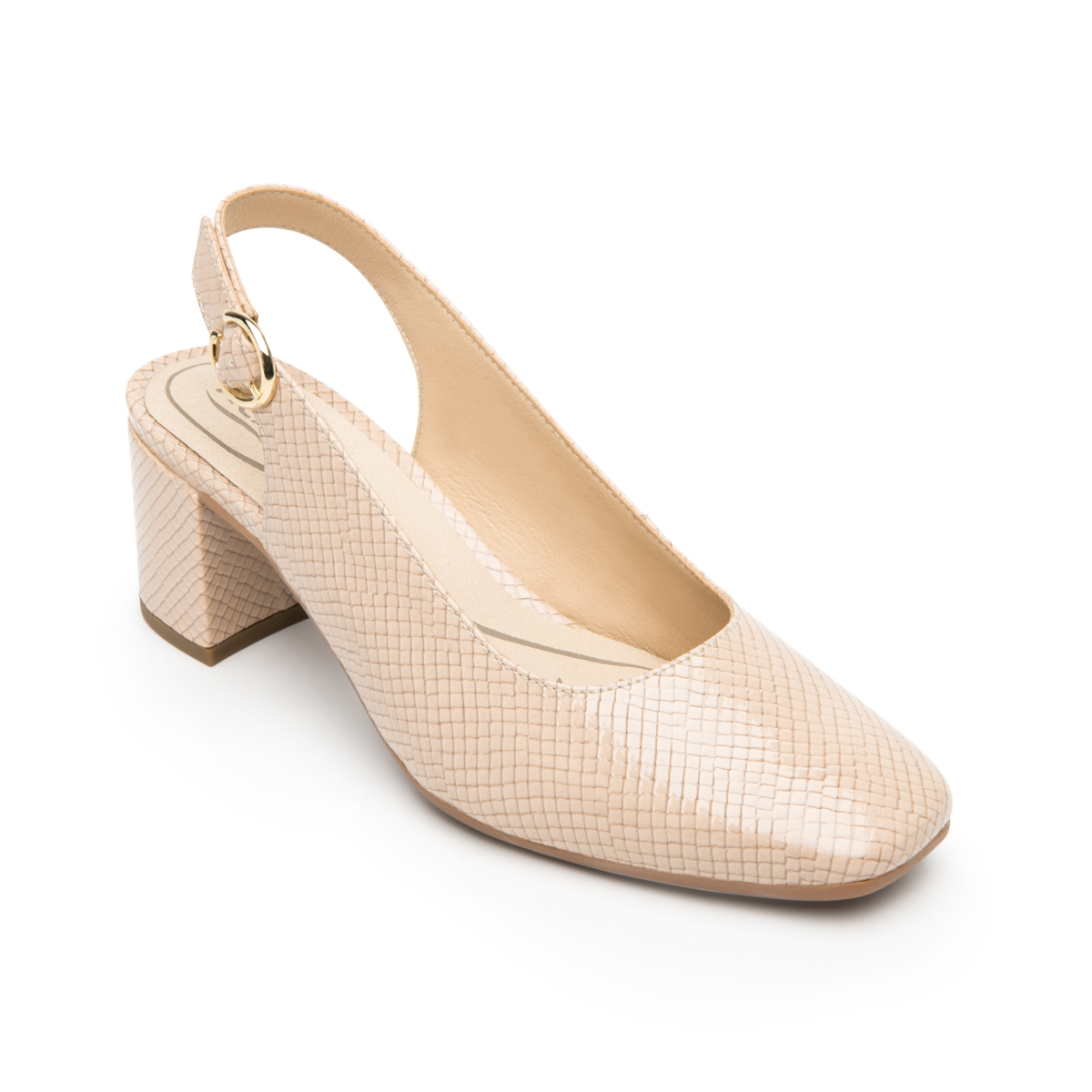 Zapatilla Punta Cuadrada Flexi para Mujer con Comfort Walk Estilo 119704  Nude