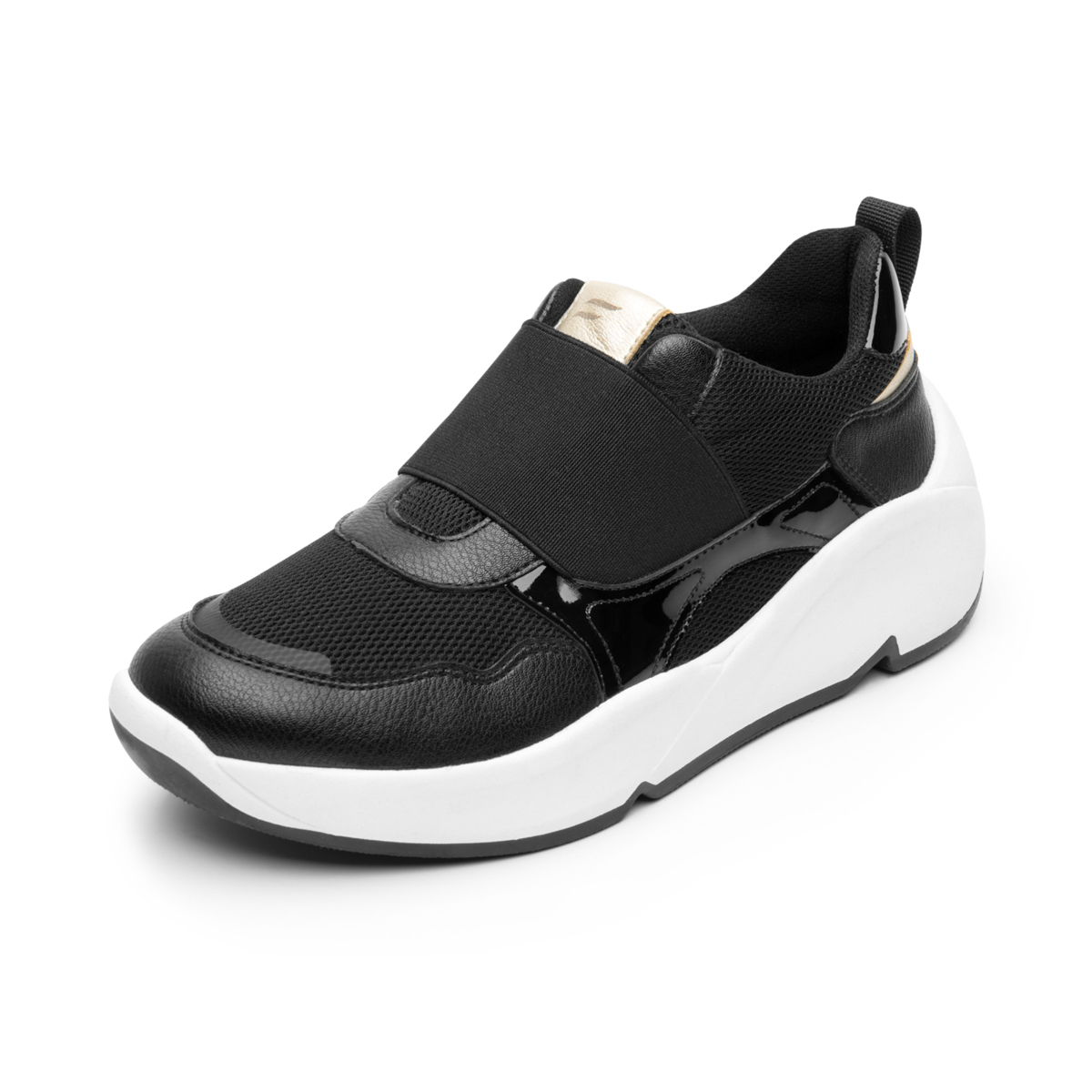 Woman's Urban Slip On Sneaker Fxi Style 120302 Black