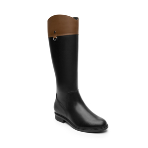 Women's Boot with Inner Zipper Style 120903 Black