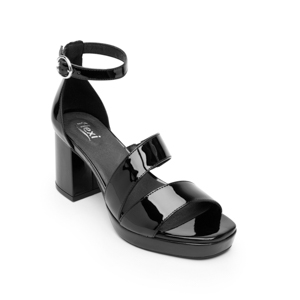 Women's Heeled Sandal with Comfort Walk Technology Style 123004 Black