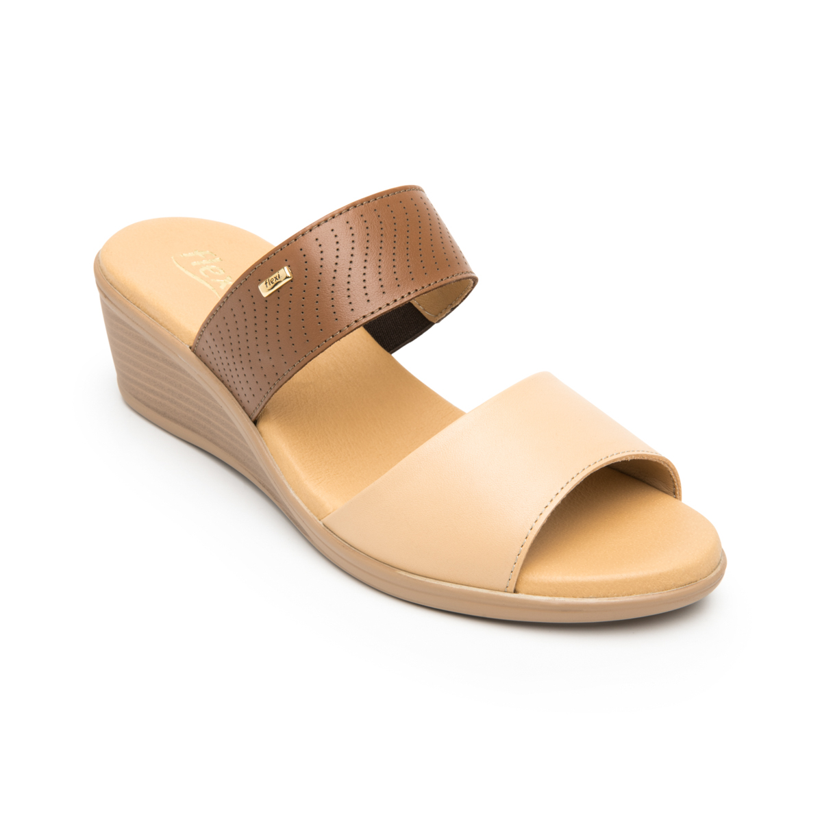 Women's Wedge Sandal Style 123702 Tan