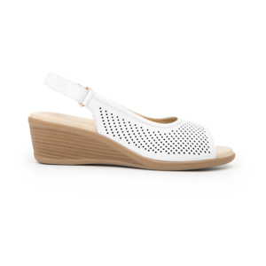 Women's Wedge Sandal Style 123704 White