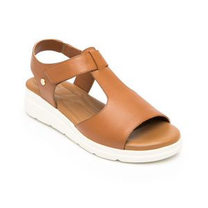 Women's Sandal with Cushioned Insole Style 124202 Tan