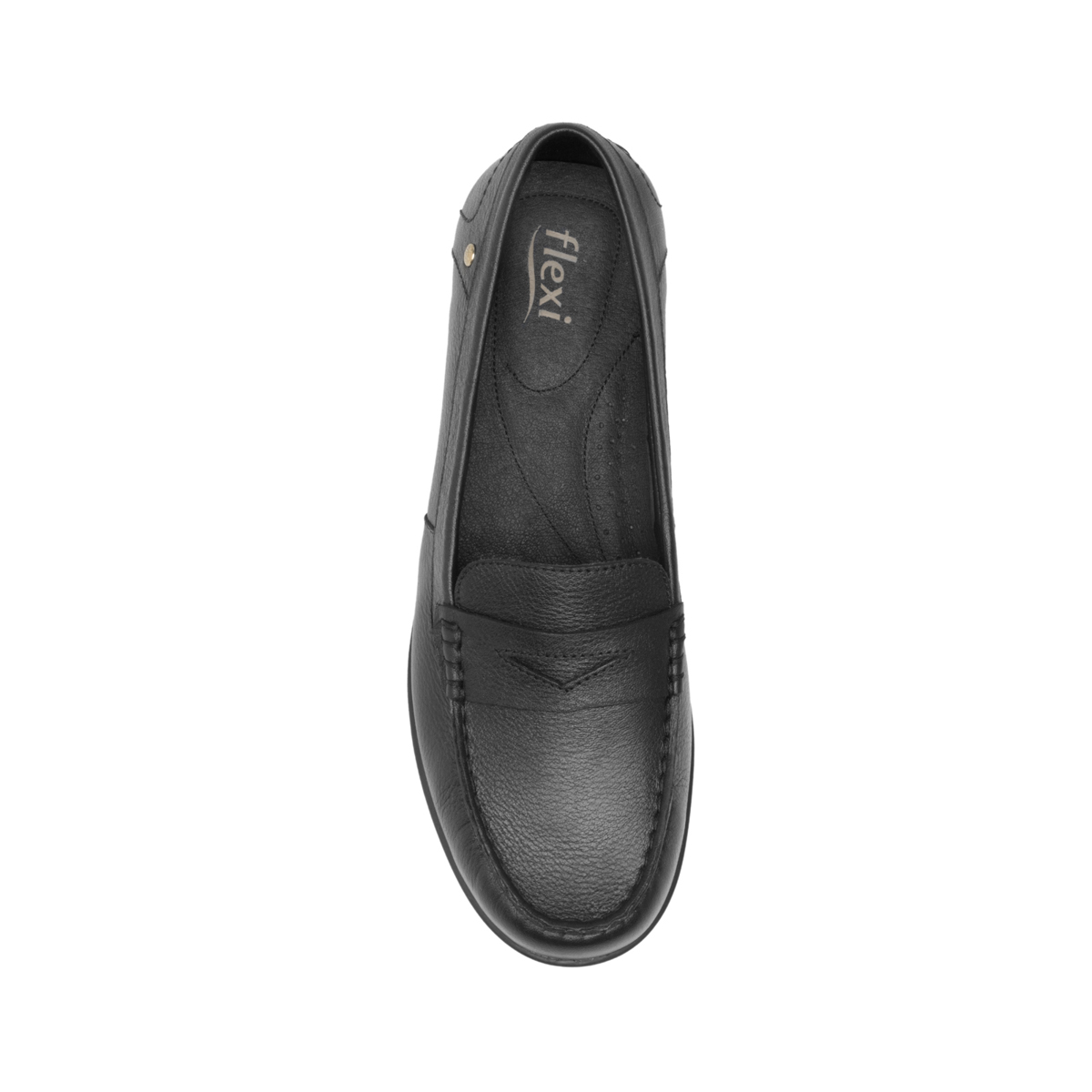 Mocasín Con Antifaz Flexi para Mujer con Acabado Tamporeado Estilo 124301 Negro