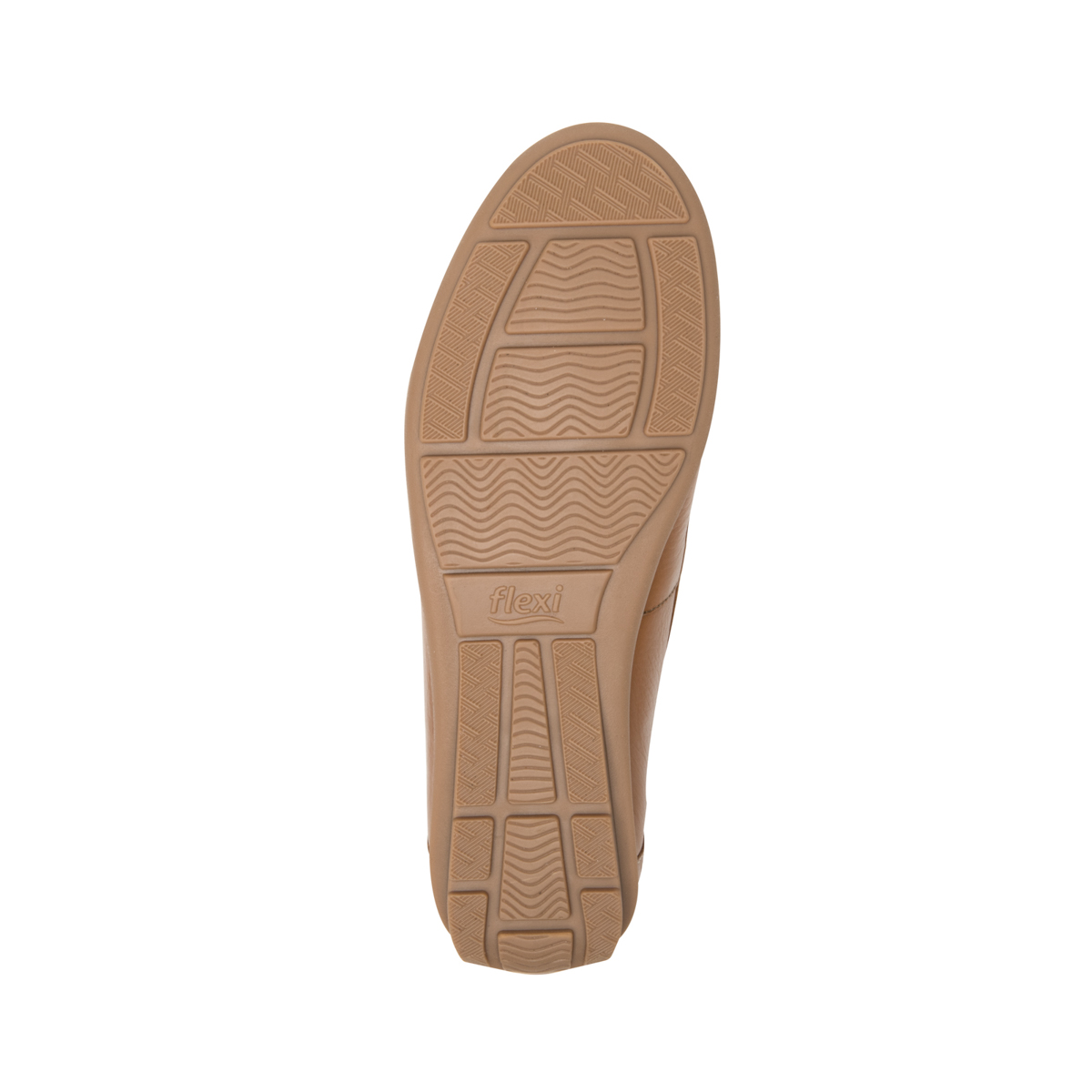 Mocasín Con Antifaz Flexi para Mujer con Acabado Tamporeado Estilo 124301 Tan