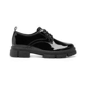 Women's Patent Leather Derby with Lightweight Sole Style 124603 Black