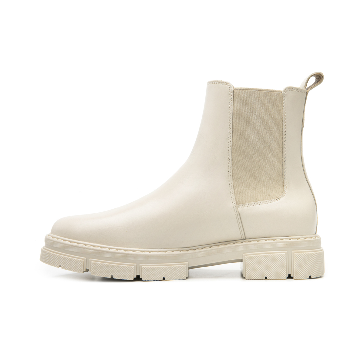 Women's Casual Leather Boot Style 124604 Beige