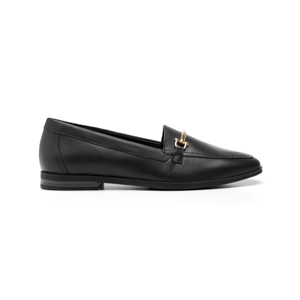 Women's Leather Slip-On Shoe Style 126602 Black